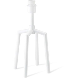 Tischleuchte Tischlampe Schalter Fuß ohne Schirm Weiß H 39 cm Wohnzimmer Schlafzimmer