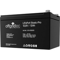 Offgridtec LiFePo4 Basic-Pro 12/12 Akku 12Ah 12,8V 128Wh Lithium-Batterie