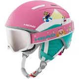 Head MAJA SET Ski- und Snowboardhelm inkl. Brille, Paw Patrol Design, Rosa/Türkis