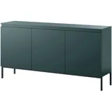 Selsey Kommode Schrank Aufbewahrungsschrank 150 cm Dunkelgrün mit Metallbeinen, - dreitürige