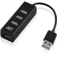 Act AC6205 Schnittstellen-Hub USB 2.0 480 Mbit/s Schwarz