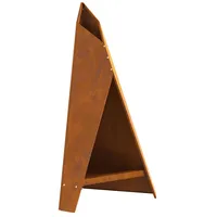 vidaXL Feuerstelle Pyramide Schwarz 58x36x100 cm Stahl