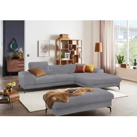 W.Schillig Eckcouch Polyester 3-Sitzer Grau