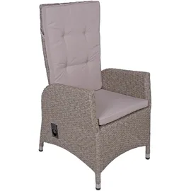 Garden Pleasure Braga Gartenstuhl 68 x 60 x 109 cm weidenbraun/grau 2 St.