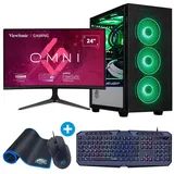 ONE GAMING Gaming Komplett-PC AR28 Gaming-PC (AMD Ryzen 5 5500, Radeon RX 6600, 512 GB SSD, Luftkühlung)