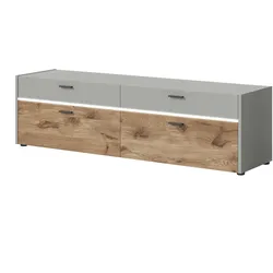 Inn.Furn TV-Lowboard grau, Nox Eiche, TV-Unterteil mit Soft-Close Marcel