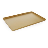 HENDI Auslageplatte, Vitrinenblech, Sandwichplatte, 600x400x(H)20mm, Aluminium, Gold