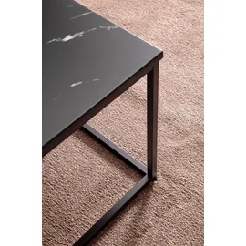FineBuy Couchtisch Marmor Optik Schwarz MDF 100 x 60 x 40 cm
