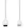 Nedis 1m USB-C Lightning Kabel für iPad, iPhone, iPod, weiß