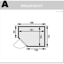 Karibu Carin inkl. 9 kW Bioofen + ext. Steuerung + Dachkranz