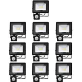 10*20w led strahler bewegungsmelder,2000LM LED Strahler Außen mit Bewegungsmelder IP66 Scheinwerferled aussenstrahler mit bewegungsmelder Warmweiß 3000K Außenstrahler LED Fluter Flutlicht für Garage