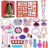 MezoJaoie 5 Pcs Adventskalender 2022 Mädchen - 24 Tage Countdown-Kalender Spielzeug - 2022 Adventskalender für Mädchen, 24-teiliges Weihnachts-Countdown-Kalender-Spielzeug mit Make-up-Set für kleine