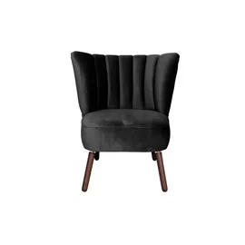 Max Winzer Sessel Alessandro Samtvelours 70 x 80 x 66 cm Schwarz