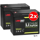 LiFePO4 100Ah 24V / 200Ah 12V LANGZEIT Lithium Batterie Wohnmobil Solar USV