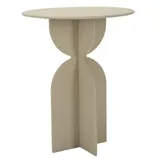Natur24 Beistelltisch Dune Beistelltisch 45 x 45 x 58 cm Metall Beige