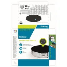 BESTWAY Flowclear Poolabdeckung schwarz Ø 305 cm