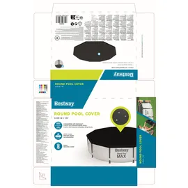 BESTWAY Flowclear Poolabdeckung schwarz Ø 305 cm