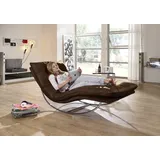 W.Schillig Relaxliege daily dreams Leder 75 x 85 x 169 cm Braun mit Kissen