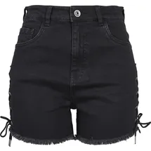 URBAN CLASSICS Waist Denim Lace Up Kurze Hose Black 30