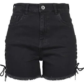 URBAN CLASSICS Waist Denim Lace Up Kurze Hose Black 30
