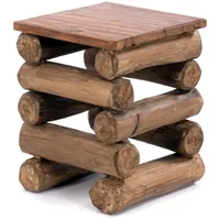 DESIGN DELIGHTS Hocker, Braun, Holz, 30x39x30 cm, Wohnzimmer, Hocker,