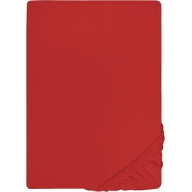 biberna 0077866 Jersey-Elastic 140 x 200 - 160 x 220 cm rot