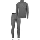 normani Thermounterhemd Herren Merino Langarmshirt und Hose 100 % Merinowolle - Skiunterwäsche Funktionsunterwäsche grau XL
