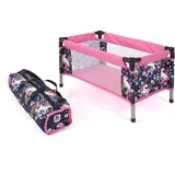 Bayer Chic 2000 - Reisebett für Baby-Puppen bis 48 cm, Puppenbett, Puppenreisebett, Puppenmöbel, Puppenzubehör, Einhorn,
