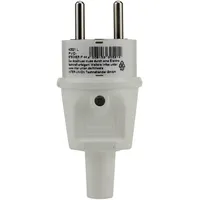 Unitec Schuko-Stecker IP44 mit Knickschutz ws, weiß