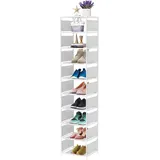 LuxusKollektion Schuhabtropfschale Schuhregal 10 Ebenen Metall für 10 Paare hoch schmal
