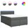 vidaXL Boxspringbett 140 x 200 cm Dunkelgrau