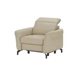 Uno Relaxsessel Basel Leder 99 x 87 x 96 cm Beige elektrisch