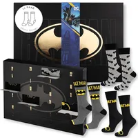 Adventskalender sockenBATMAN 12 Paar Herrensocken Größe 40-45 von SOXO - Geschenke für Männer zu Weihnachten - Bunt