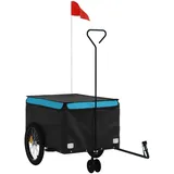 vidaXL Fahrradanhänger Schwarz/Blau 2018