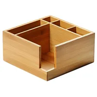 KESPER Serviettenspender-Besteckkasten 5-fach aus FSC-zertifiziertem Bambus/Besteckhalter/Box