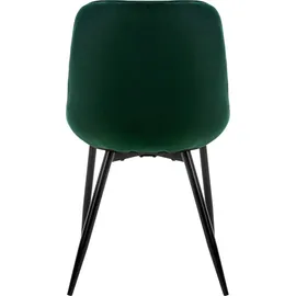 ML-Design Esszimmerstuhl Dunkelgrün Samt 2er Set