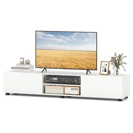 Costway TV-Lowboard 160 x 35 x 30 cm Braun Holz