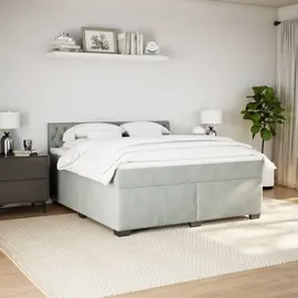 vidaXL Boxspringbett 180 x 200 cm Hellgrau