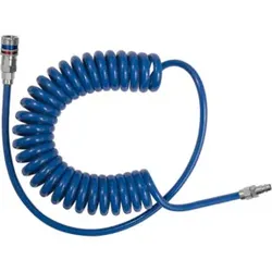 Riegler Spiralschlauch-Sicherheitskupplung-Set, PUR, Schlauchdurchmesser 12x8, 6,0 m