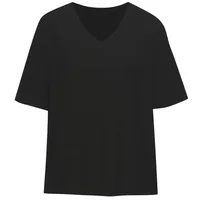 LASCANA Damen Pyjamaoberteil schwarz Gr.40/42