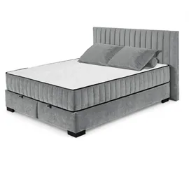 ed exciting design Boxbett Anthrazit, - H4, 9-Zonen, 160x200, cm Bettkasten, mit Wendematratze erhältlich in verschiedenen Breiten
