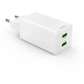 Hama Schnellladegerät, 00201994 2xUSB-C PD, 65W Weiß