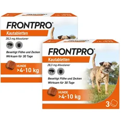 FRONTPRO Hund 28mg S >4-10 KG 2X3 St