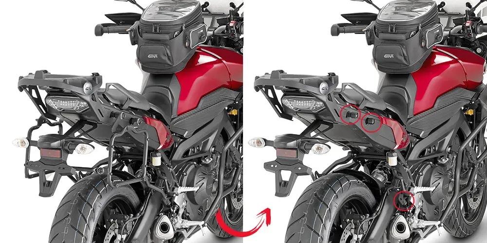 GIVI Seitenkoffer-Träger abnehmbar für Monokey Koffer für Yamaha MT-09 Tracer (15-17)