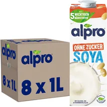 Alpro® ohne Zucker Sojadrink 8x 1,0 l
