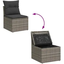 vidaXL Garten-Lounge-Set 5-tlg. grau