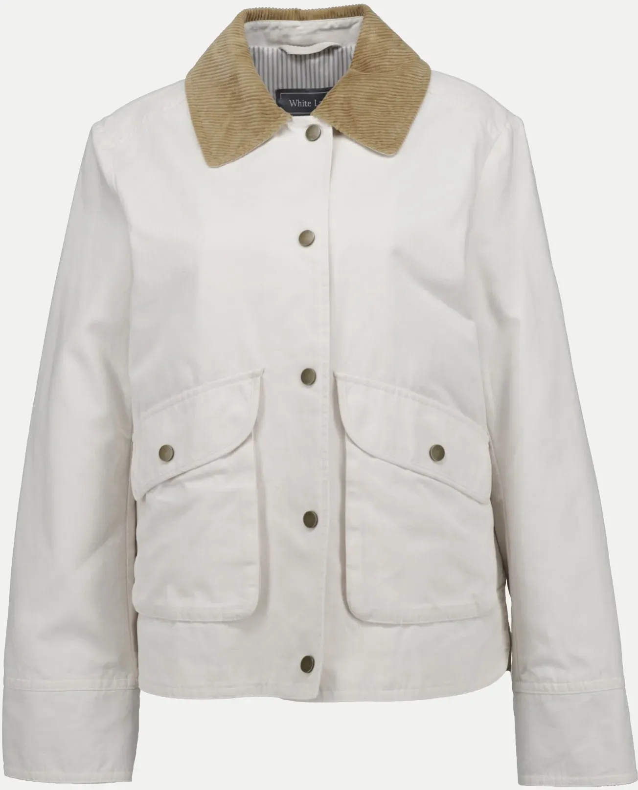 Jacke mit Cordkragen Beige 44