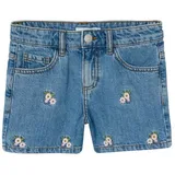 name it - Jeans-Shorts NKFBELLA 3674-BE Flowers in medium blue denim, Gr.164,
