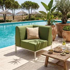 Oviala Modulares niedriges Gartenmöbel 4 Plätze Grün