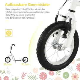 Homcom Kinderroller Scooter Weiß